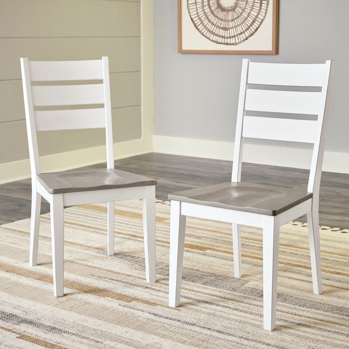 Nollicott - Whitewash / Light Gray - Dining Room Side Chair (Set of 2)