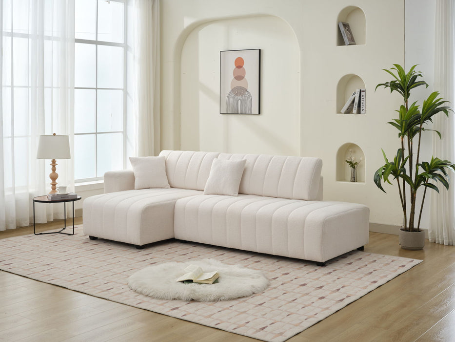 Jessica - Lamb Wool Sectional Sofa With Chaise