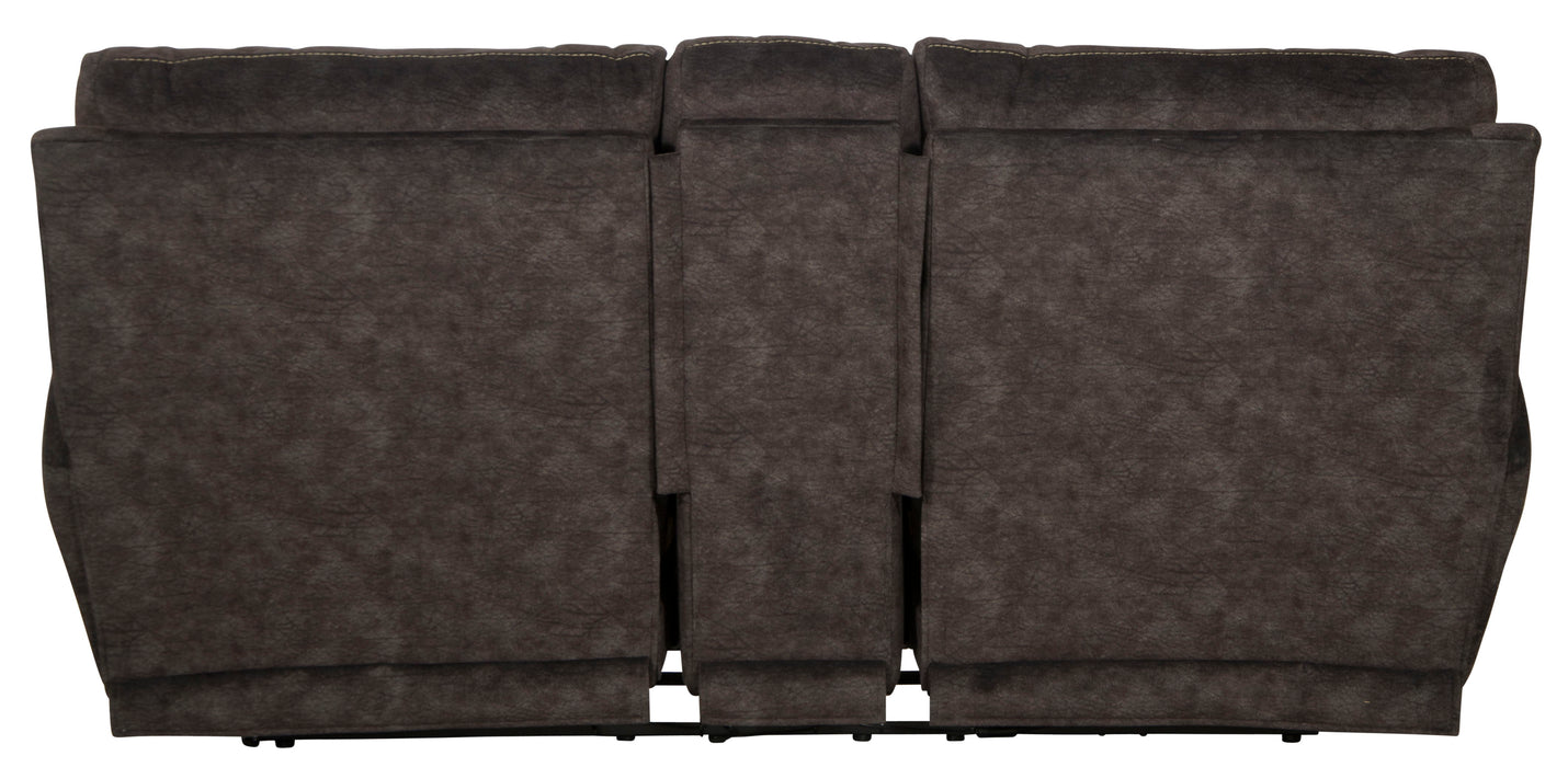 Sedona - Power Hdrst With Lumbar Lay Flat Reclining Console Loveseat With Storage & Cupholders