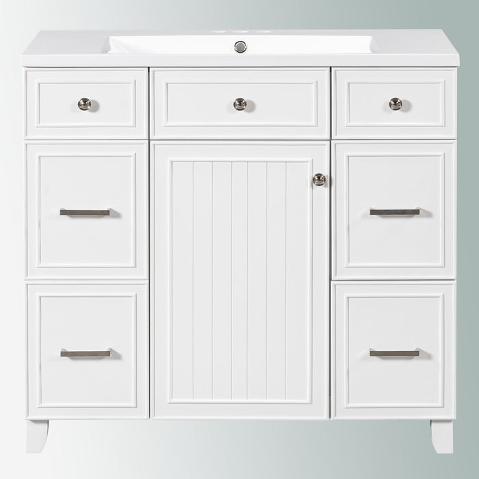 Bathroom Vanity Cabinet With Sink Top Combo Set, Single Sink, Shaker Cabinet With Soft Closing Door And Drawer