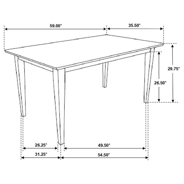 Gabriel - Rectangular Dining Table - Cappuccino