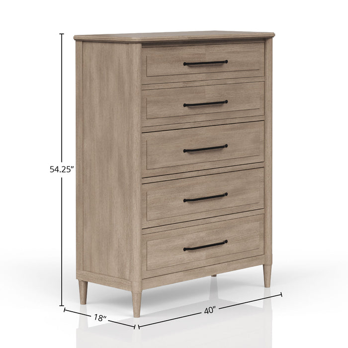 5 Drawer Door Chest - Sand