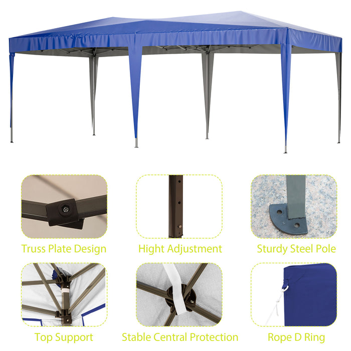 Pop Up Canopy Outdoor Portable Party Folding Tent With 6 Removable Sidewalls + Carry Bag + 6 Pieces Weight Bag