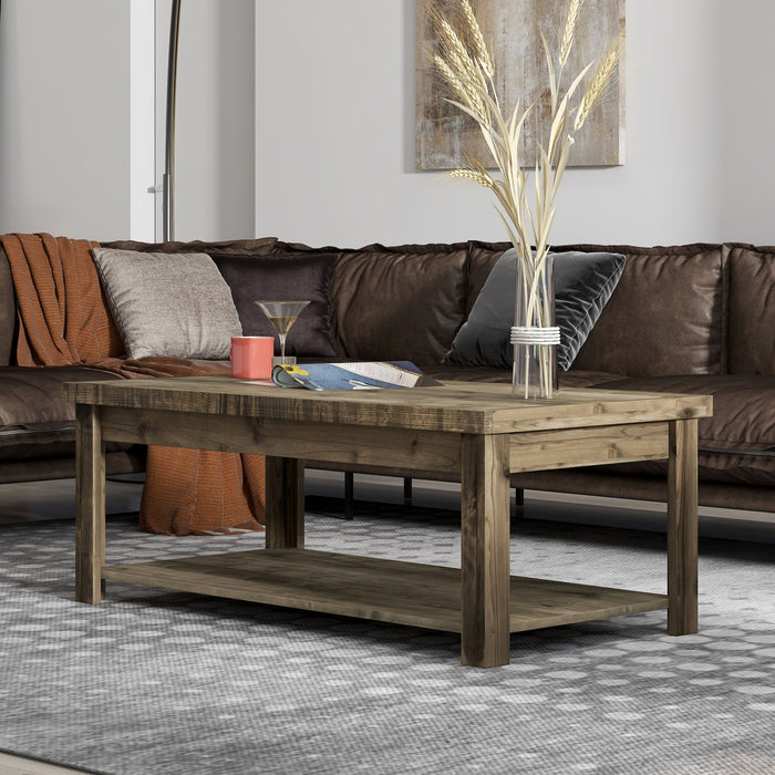 Bridgevine Home - Joshua Creek 48" Coffee Table - Barnwood Finish