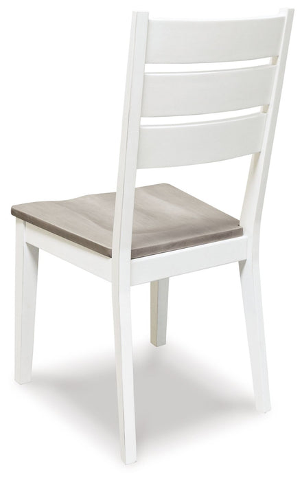 Nollicott - Whitewash / Light Gray - Dining Room Side Chair (Set of 2)