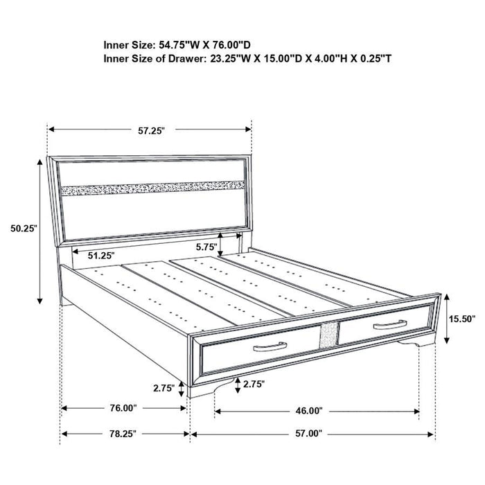 Miranda - Wood Storage Panel Bed