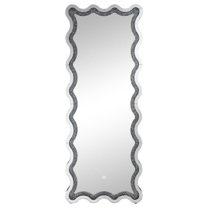 Brixey - LED Lighting Standing Floor Mirror - Black