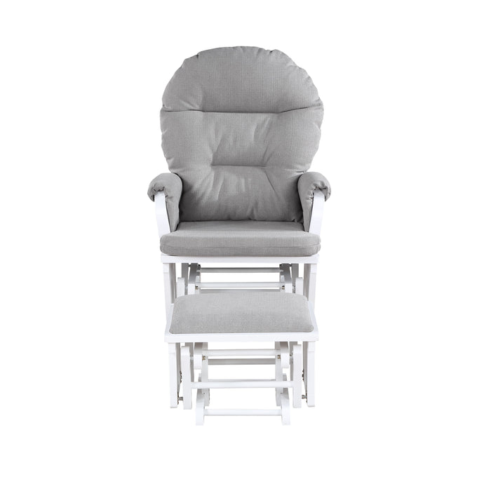 Madison - Glider & Ottoman - White Base