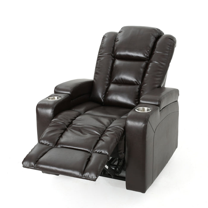 Wide Power Standard Recliner Chair With Arm Storage With USB