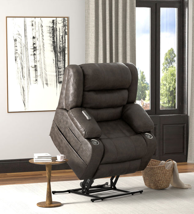 Tucker - Power Lift Recliner With Heat & Massage - Steel