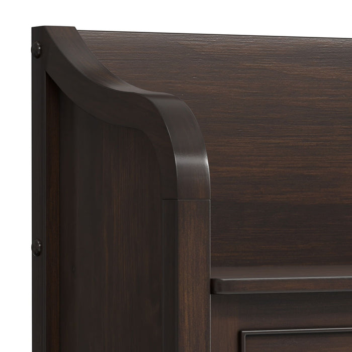 Connaught - Wide Entryway Storage Bench - Chestnut Brown