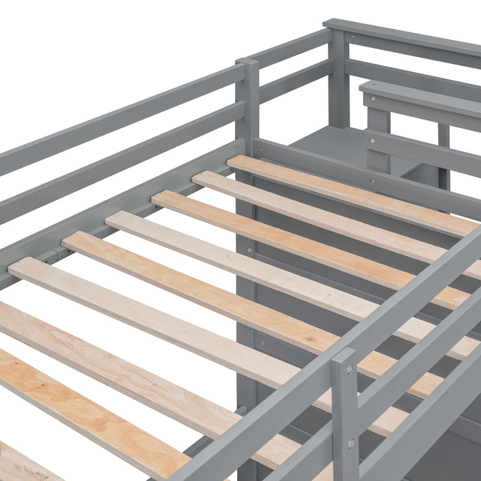 Bunk Bed With Trundle And Staircase