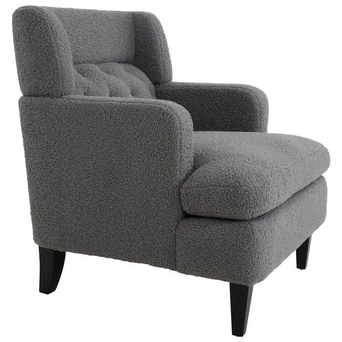 Upholstered Accent Chair Tufted Armchair For Living Room And Bedroom