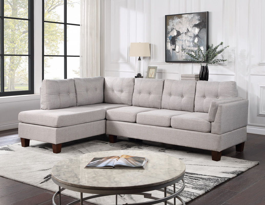 Dalia - Linen Modern Sectional Sofa With Left Facing Chaise