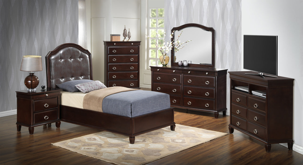 Triton - G9000A-TB Twin  Bed - Cappuccino