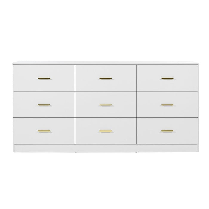 Modern White 6 Drawer Dresser For Bedroom, Ample Storage Wide Chest Of Drawers, Sturdy & Safe