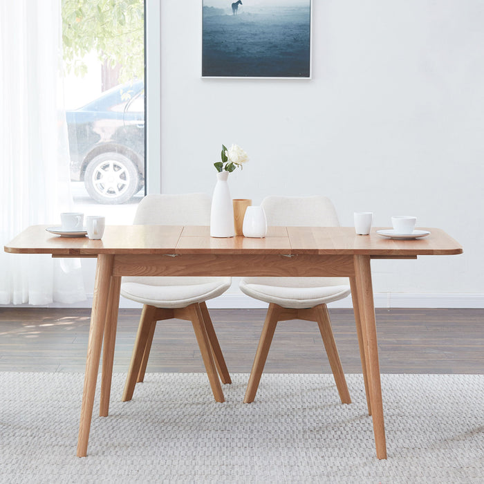 Round Corner Diagonal Leg Telescopic Table For 6 - 8 People To Meet Dining Table