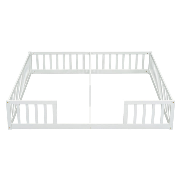 Double Floor Bed With Fence, Guardrails, Without Door