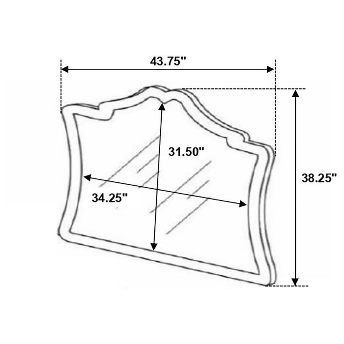 Antonella - Upholstered Dresser Mirror