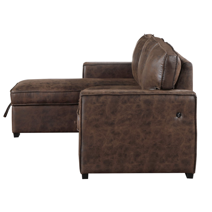 Territory - Reversible Pull Out Sofa Bed - Coffee