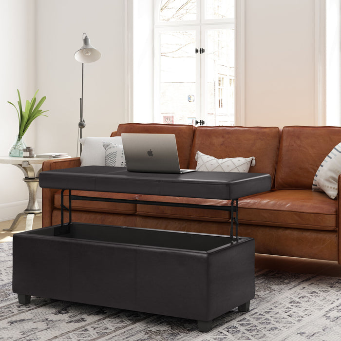 Avalon - Lift Top Rectangular Storage Ottoman