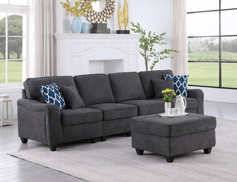 Leo - Woven Modular Sofa And Ottoman (Set of 2)