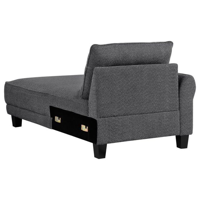 Caspian - Upholstered Curved Arm Chaise Sectional Sofa