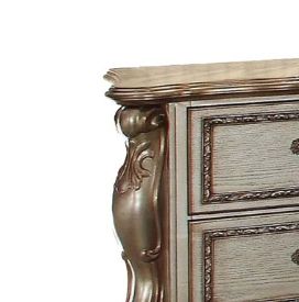 Dresden - Nightstand - Patina Bone Gold