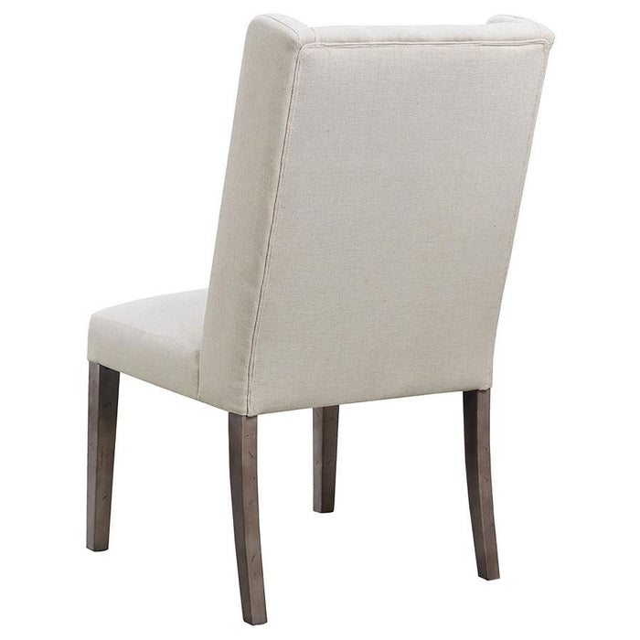 Bexley - Tufted Side Chairs (Set of 2) - Dark Brown And Beige