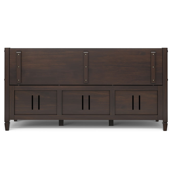 Connaught - Wide Entryway Storage Bench - Chestnut Brown