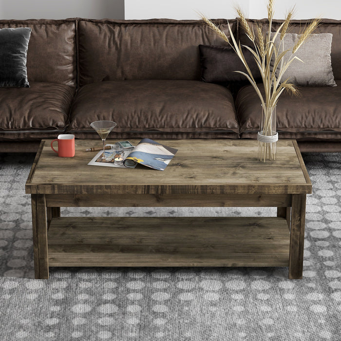 Bridgevine Home - Joshua Creek 48" Coffee Table - Barnwood Finish