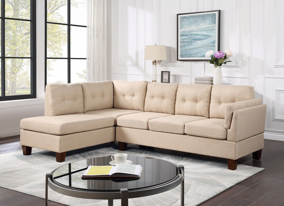 Dalia - Linen Modern Sectional Sofa With Left Facing Chaise