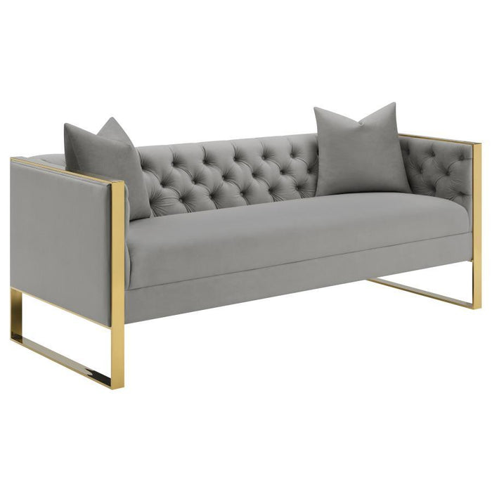 Eastbrook - Velvet Upholstered Tufted Sofa Set