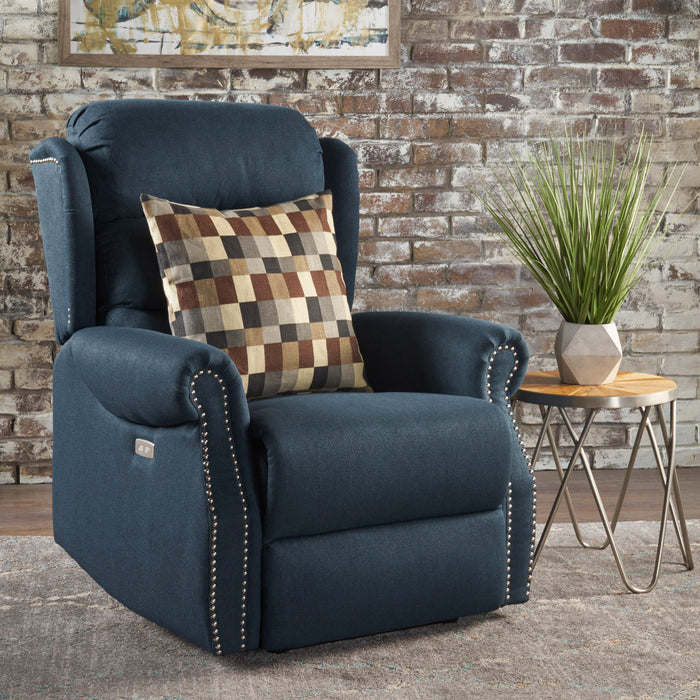 Power Recliner Chair - Navy Blue