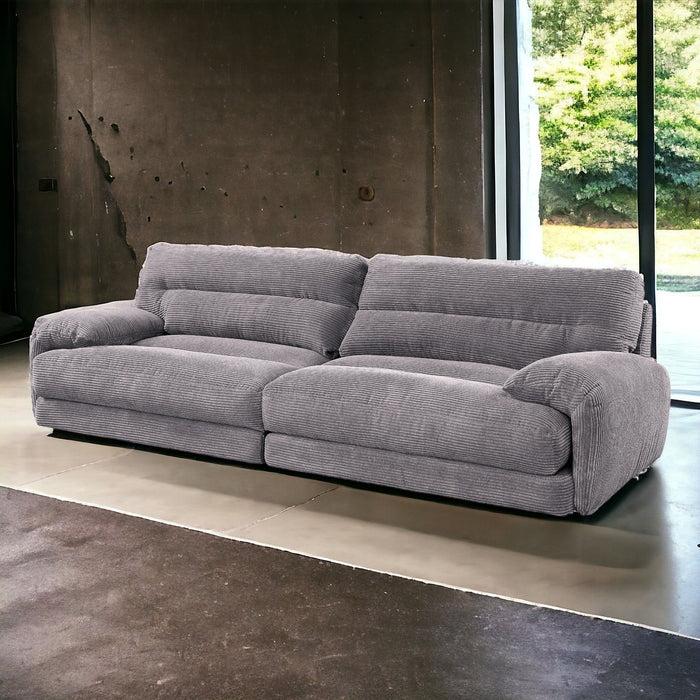 Cadenza - Corduroy Loveseat - Gray