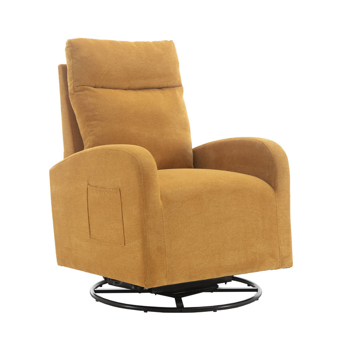 Jiada - Upholstered Swivel Glider Rocking Chair For Nursery Modern Style One Left Bag