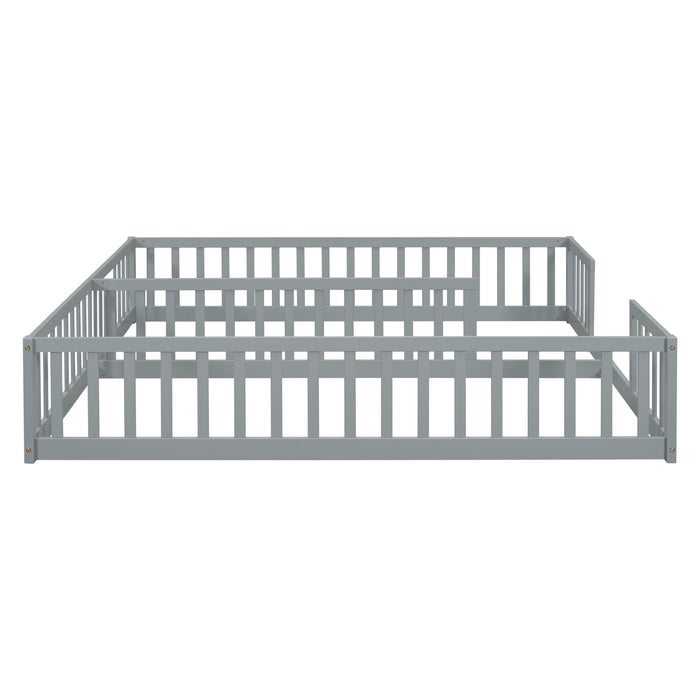 Double Floor Bed With Fence, Guardrails, Without Door