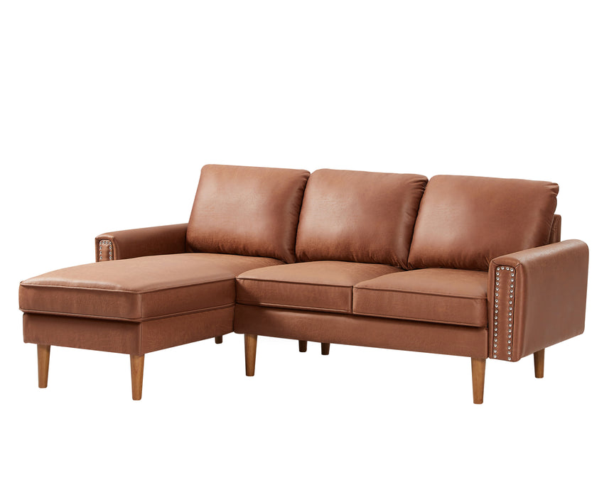 L-Shape Sofa Couch With Chais Mid-Century, Strong Leg And Design That Will Complement Any Living Space, Left Chaise