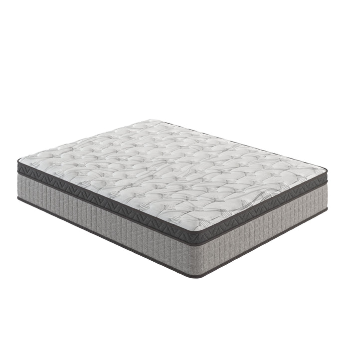 10" King Diamond Innerspring Hybrid And Cooling Gel Memory Foam Mattress, High Quality, Pressure Relief, Motion Isolation, Certipur-Us And Oeko Tex Certified - Gray