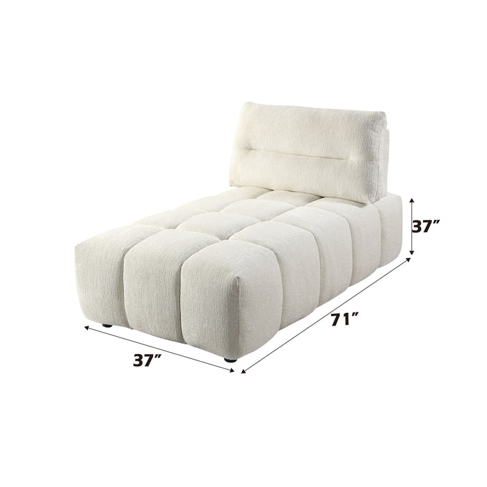 Loanna - Linen Modular Sectional With Chaise And Ottoman - Beige