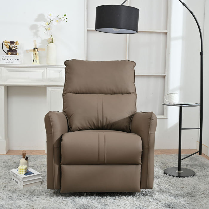 270 Power Swivel Rocker Recliner Chair, Electric Glider Reclining Sofa With USB Ports, Power Swivel Glider, Rocking Chair Nursery Recliners For Living Room Bedroom - Brown