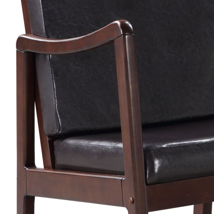 Raina - Synthenic Leather Rocking Chair - Espresso