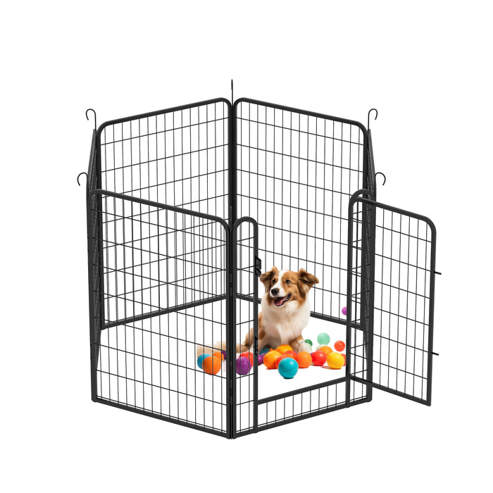 Heavy Duty Metal Playpen With Door, Dog Fence Pet Exercise Pen