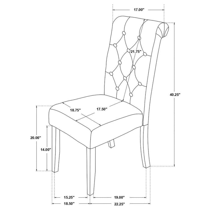 Balboa - Fabric Upholstered Dining Side Chair (Set of 2)