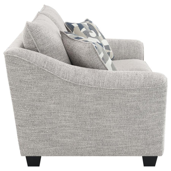 Tomkins - Boucle Upholstered Loveseat - Light Gray