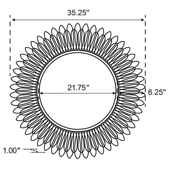 Tuscany - Sunburst Wall Mirror - Gold