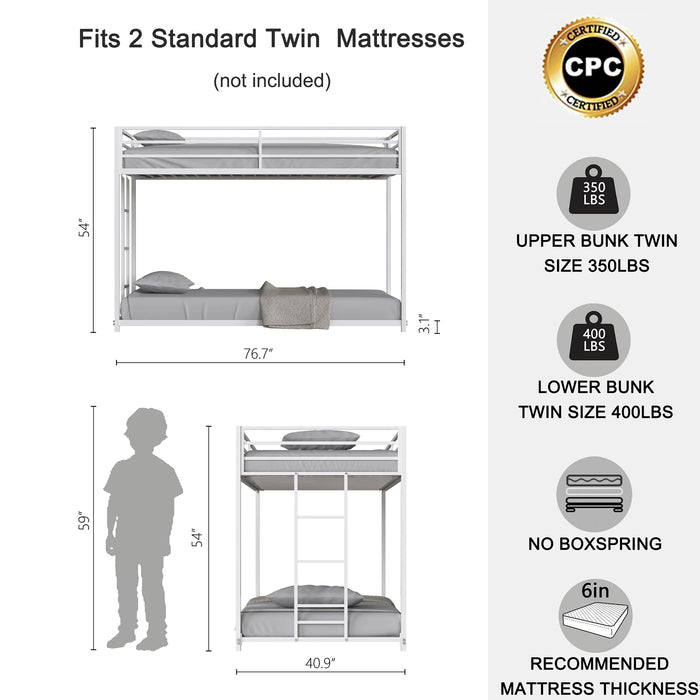 Adam - Metal Bunk Bed