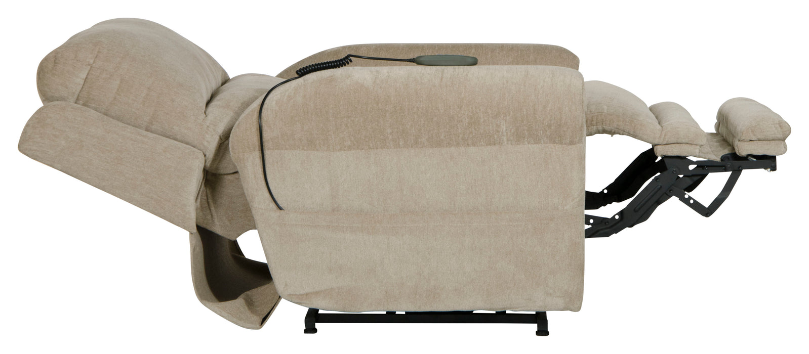 Warner - Power Headrest With Lumbar Power Lay Flat Recliner