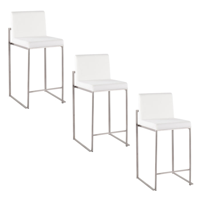 Fuji - Contemporary High Back Counter Stool, Functional Design