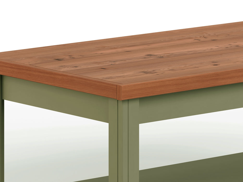 Vineyard - Coffee Table - Sage Green And Fruitwood